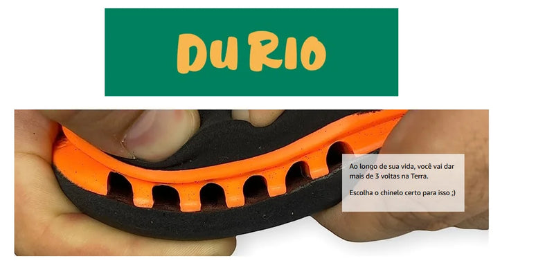 Chinelo Masculino Com Salto DuRio Air Para Esporão Fascite Plantar Ortopédico Vegano