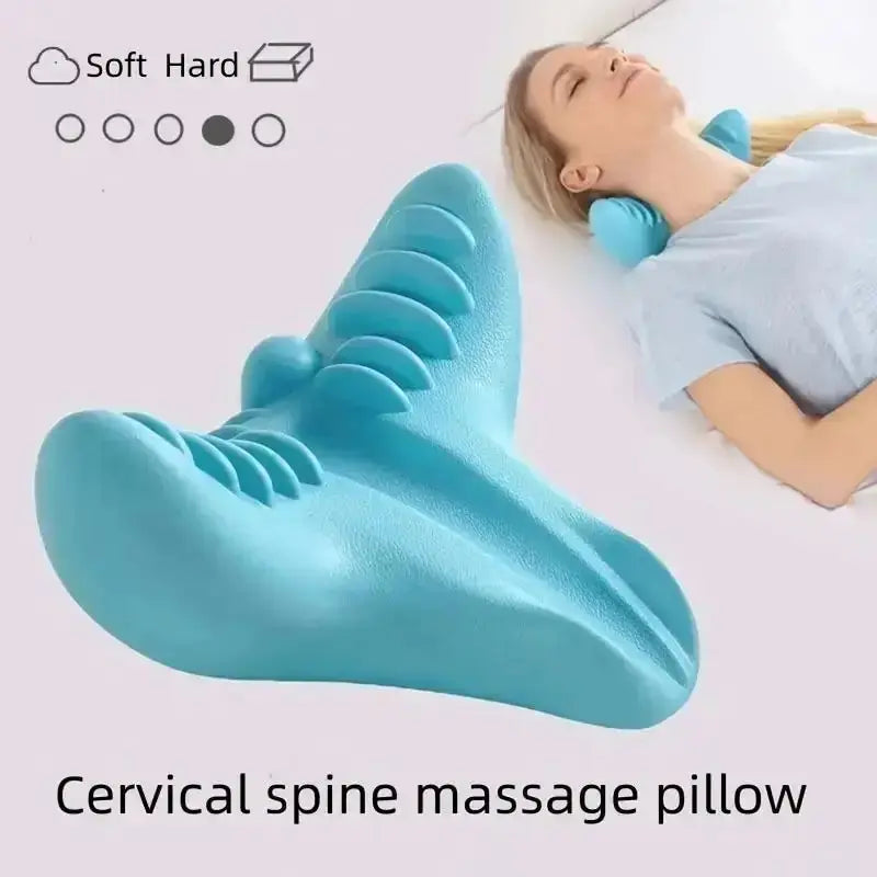 Travesseiro cervical de descanso do pescoço! Massageador cervical e relaxador do músculo, correção da tração do pescoço do ombro para o alinhamento da coluna!