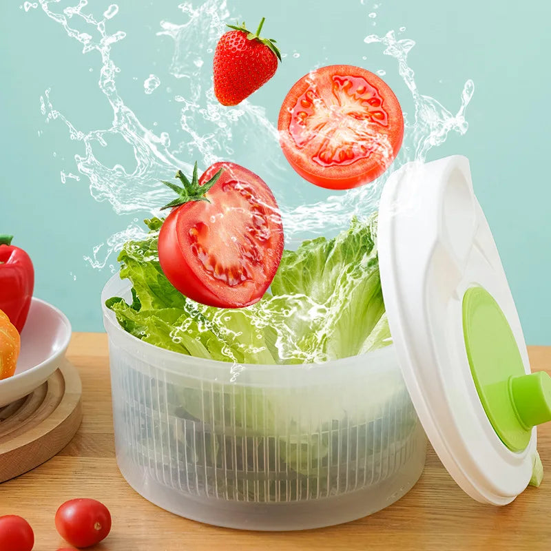 Lavador e secador de saladas e frutas com centrifugador