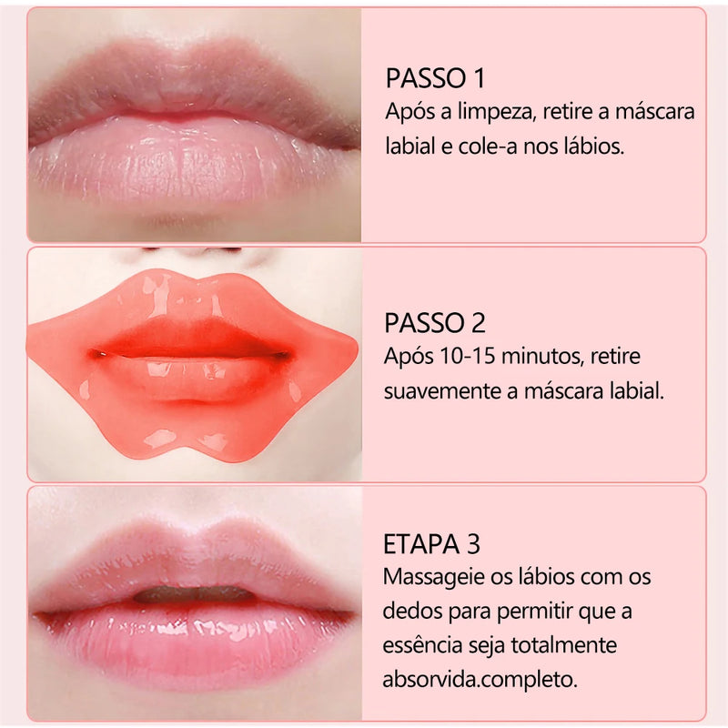 Máscara labial hidratante com vitamina c, frutas, cuidados com a pele, redução de rugas labiais, reparação de manchas labiais, máscaras de cuidados faciais, recriar lábios sensuais