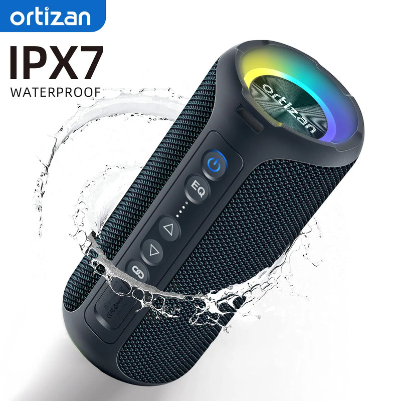 Caixa de som Ortizan 40W Wireless Bateria de duração de até 30Hrs IP7 a prova dágua Bluetooth 5.3