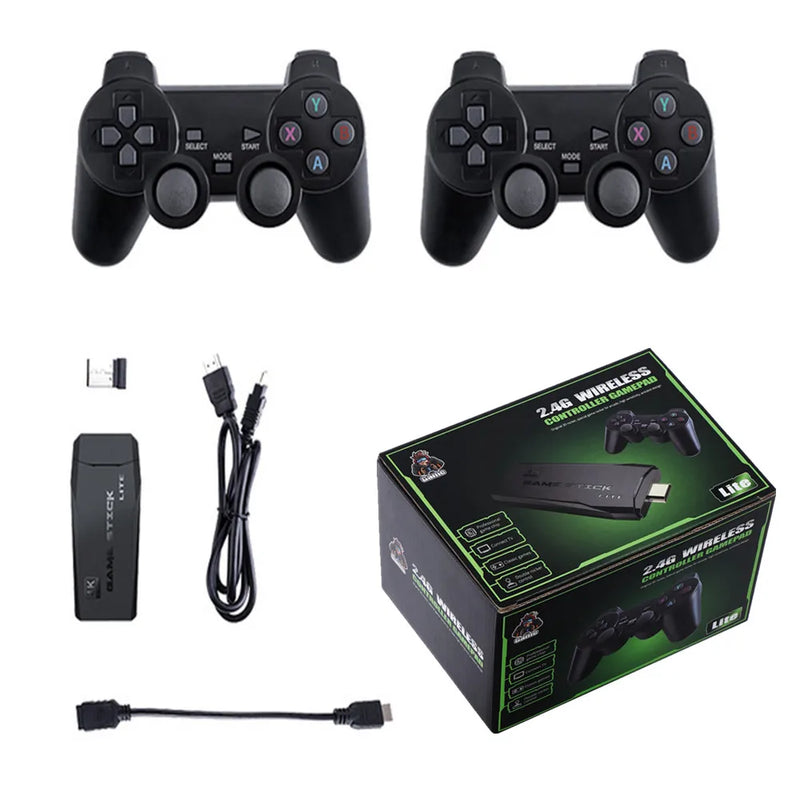 Video Game Console 2.4G Double Wireless Game Stick 4K 10000 Games 64 32GB Retro Games