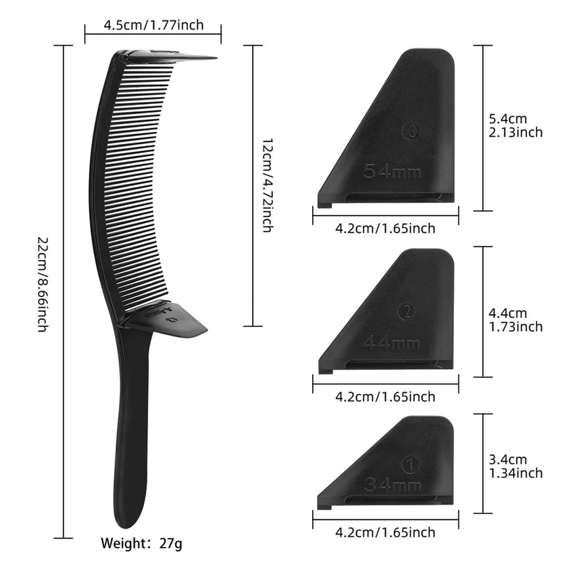 Pente ajustável forma profissional! Corte de cabelo curvo!