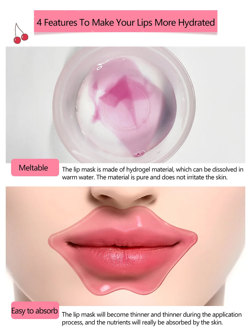 Máscara labial hidratante com vitamina c, frutas, cuidados com a pele, redução de rugas labiais, reparação de manchas labiais, máscaras de cuidados faciais, recriar lábios sensuais