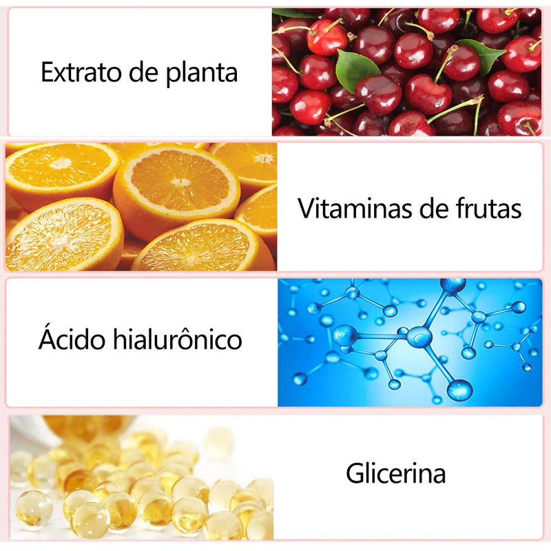 Máscara labial hidratante com vitamina c, frutas, cuidados com a pele, redução de rugas labiais, reparação de manchas labiais, máscaras de cuidados faciais, recriar lábios sensuais