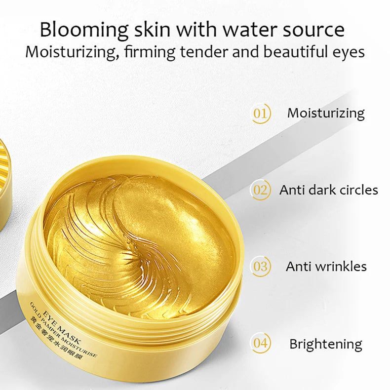 60 pçs bioaqua colágeno máscara de olho hidratante endurecimento anti círculos escuros olhos cuidados máscaras gel beleza cuidados com a pele manchas de olho