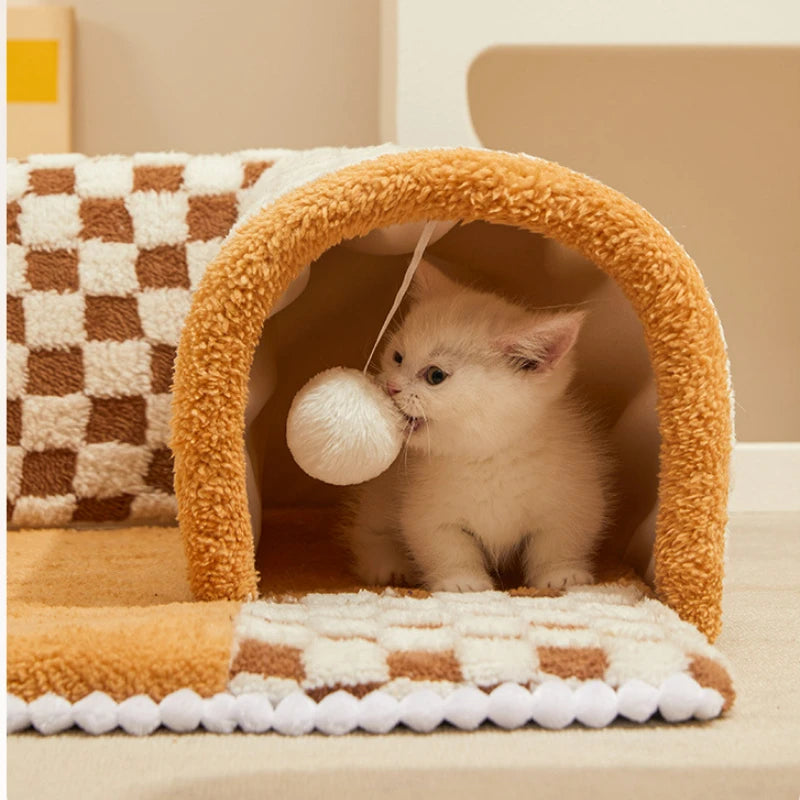 Túnel de gato em L para canto de parede