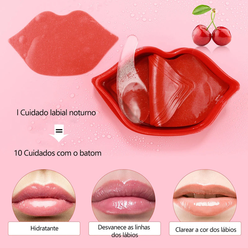 Máscara labial hidratante com vitamina c, frutas, cuidados com a pele, redução de rugas labiais, reparação de manchas labiais, máscaras de cuidados faciais, recriar lábios sensuais